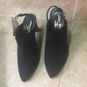 Suede Pointed Slingback Mules